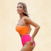 Women's Solar Flare Neon Colorblock Cutout One-Piece Swimsuit - Cupshe - 2 of 4