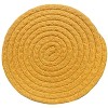 Home Marts Goods Gold Extra Thick Woven Trivet Round Placemats Natural Cotton Hot Potholder Mat Heat Resistant - 8"x8"(Pack of 4) - 3 of 4