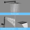 PAGED Shower Faucet Set Wall Mounted Rain Shower Head with 10" Rainfall Shower Head and Handheld Shower Faucet for Bathroom, Restroom - 2 of 4