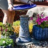 Sunnydaze Rennes Ceramic Bird Bath with Lava Finish -Blue Glazed Bowl with Blue Distressed Ceramic Finish - 22.5" - 4 of 4
