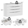FUFU&GAGA White 9 Drawer Dresser Modern Fashion Design Glass Top - 3 of 4