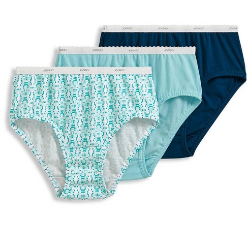 Jockey Women's Classic Hipster - 3 Pack 5 Blue Monday/artist Geo/frosty  Teal : Target