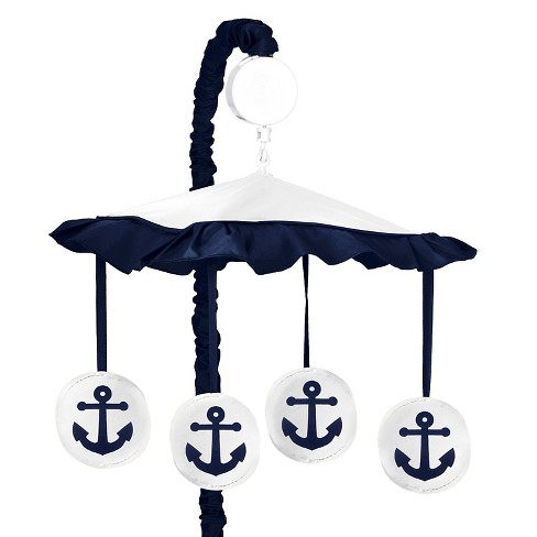 Sweet Jojo Designs Anchors Away Musical Mobile - Navy : Target