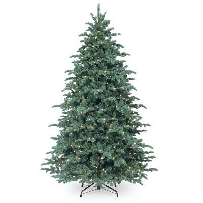 National Tree Company 7.5ft Mountain Noble Blue Spruce Tree with Clear Lights