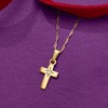 Ross-Simons Baby's 14kt Yellow Gold Cross Pendant Necklace With Diamond Accent Size 13 - 3 of 4
