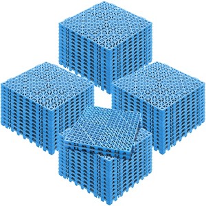 VEVOR Interlocking Tile 50PCS Blue, Drainage Tiles 12" x 12" Splicing, Soft PVC Interlocking Drainage Floor Tiles, Non-Slip Drainage Holes - 1 of 4