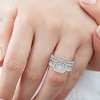 Pompeii3 1 1/4Ct Diamond Engagement Wedding Ring Set White Yellow Rose Gold or Platinum - 4 of 4