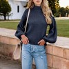 Anna-Kaci Women's Long Sleeve Ribbed Knit Sweater with Drop Shoulder Design - 2 of 4