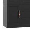 Keloyid Black Wood 47.52 in. Armoire with 3 Doors 4 Shelves and 3 Drawers - 3 of 4