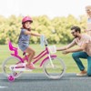 Safstar 18 Inch Kids Bike with Training Wheels, Doll Seat, Basket, Streamers, Hand Brake, Coaster Brake, Height Adjustable Seat & Handlebar - 4 of 4