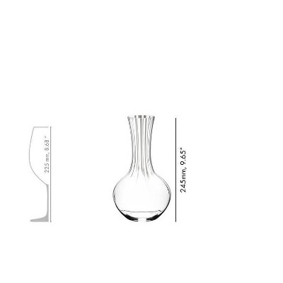 Elegant Crystal Glass Wine Decanter, 10-inch