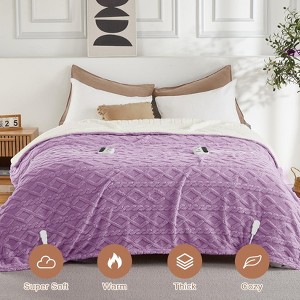 Heated Throw Blanket - Thick Soft Washable Electric Blanket with 10 Heat Settings, Washable Fast Heating Blanket Throw,  Sofa and Bed - 1 of 4