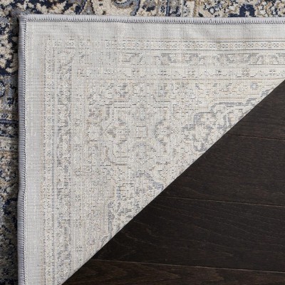 Handmade Light Blue and Ivory Round Viscose Area Rug