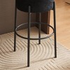 30" Tall, Round High Bar Stools, Set of 2 - Contemporary upholstered dining stools for kitchens,Black+Golden - 4 of 4