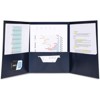 Juvale 24 Pack Tri Fold Paper Folders with Pockets for Home, Office, Privacy Folders for Classroom School Supplies (11.5 x 9 In), Navy Blue - 3 of 4