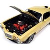 1972 Chevrolet Camaro RS Z28 Cream Yellow with Black Stripes "American Muscle" Series 1/18 Diecast Model Car by Auto World - 3 of 4