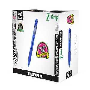 Zebra Z-Grip Retractable Ballpoint Pen Medium Point 1.0mm Blue Ink 96/Pack (22296) - 1 of 4