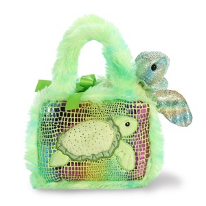 Aurora Fancy Pals 7" Sea Turtle Pet Carrier Green Stuffed Animal - 1 of 4