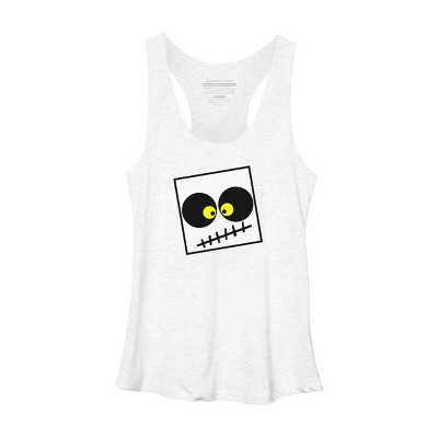 Women's Design By Humans Square Skull By LonaMisa Racerback Tank Top