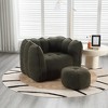 LOVMOR 42.5"Soft Bean Bag Chair with High Resilient Foam(Chips)for living room and bedroom,Coffee - 2 of 4