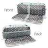 Wrapables Large Capacity Pencil Case, 3 Compartment Pencil Pouch for Stationery Pens, Cactus - image 3 of 4