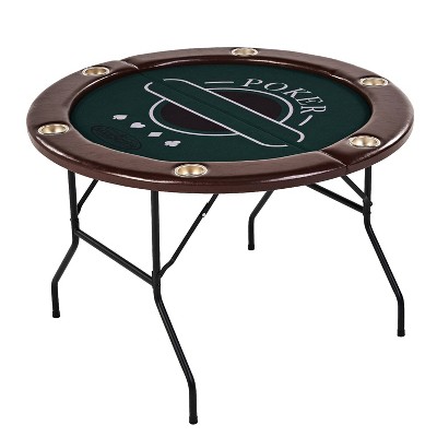 Barrington 6-Person Folding Poker Table with Poker Chips and Cards