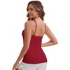 INSPIRE CHIC Women's Spaghetti Straps Camisole with Padded Comfortable Long U-Neck Wrinkled Tank Top - 2 of 4
