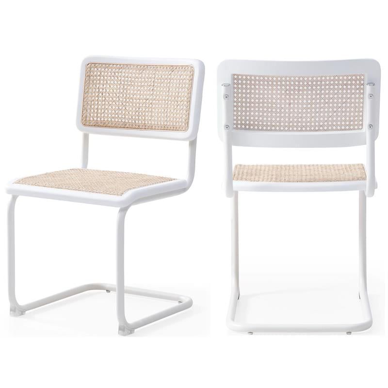 Meridian Furniture Kano White Powder Coating Dining Chair (Set of 2), 1 of 8