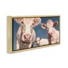 Stupell Industries Three White Cows Floating Frame Canvas Art - 2 of 4