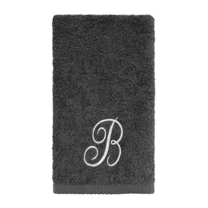 Avanti  Granite with Silver Script Monogram Bath Towel Letter   B - 1 of 3