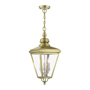 Livex Lighting Adams 3 - Light Pendant in  Antique Brass/Brushed Nickel - 1 of 4