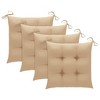 vidaXL Patio Chair Set of 4 Natural Wood Solid Acacia wood Standard - 4 of 4