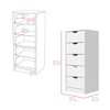 CAVINAS 5-Drawer Dresser,Modern Tall Chest of Drawers,Wood Finish Storage Dresser for Bedroom&Entryway,Floorstanding - 3 of 4