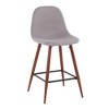 Fabric & Metal Mid-Century Modern Counter Stool (Set of 2) with Upholstered Seat and Backrest for Kitchen, Bar, or Counter Area - 2 of 4
