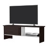 Vynxaria Rock Point Stained Walnut Entertainment Center with Door & Open Storage - 3 of 4