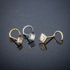 Jewelry Avalanche Bezel Set Princess Cut Moissanite Nose Screw Nose Stud, Solid 14K Gold, 22G - 2 of 4