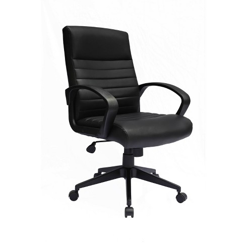 Ribbed Back Task Chair Black Boss Office Products