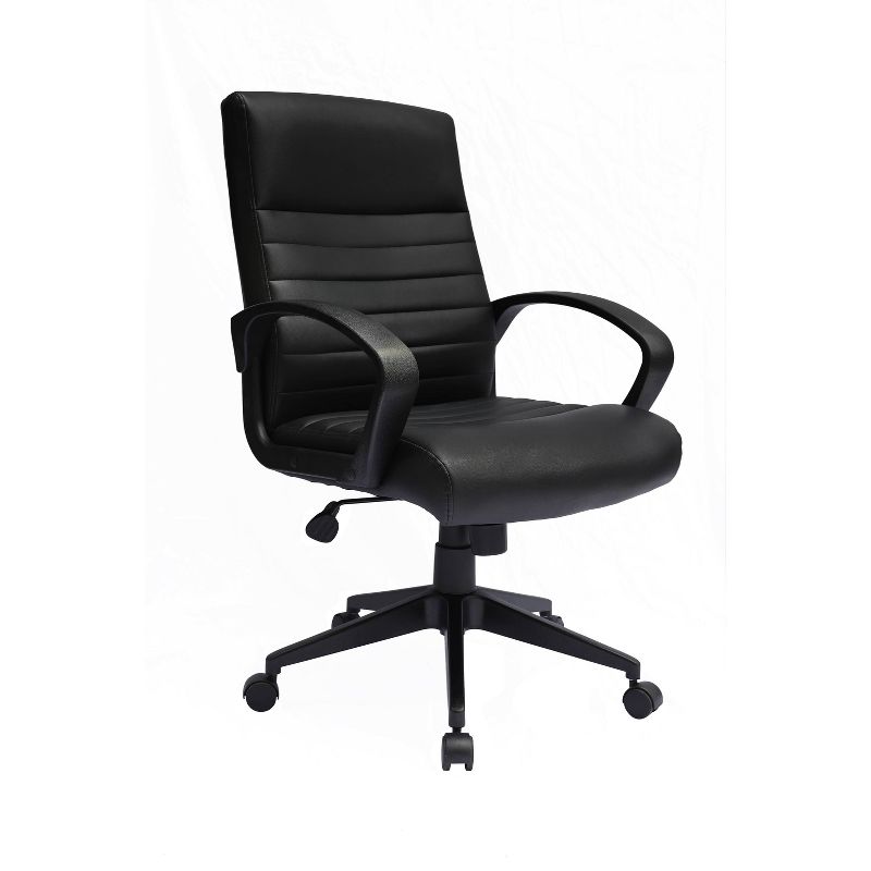 Ribbed Back Task Chair Black - Boss Office Products, 1 of 9