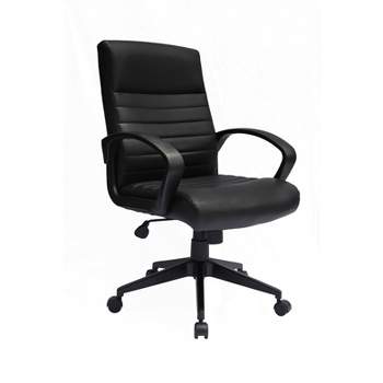 Ribbed Back Task Chair Black - Boss Office Products