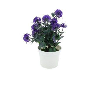 Unique Bargains Artificial Plants Hydrangea Arrangement Plastic 5.51"x5.51"x7.87" 1 Pcs - 1 of 4
