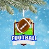Polarx 3.5 Inch Football Shield Christmas Tree Ornament , Christmas Decor Goal Post Field Football (1PC) - 2 of 4