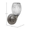 Toltec Lighting Any 1 - Light Sconce in  Brushed Nickel with 5" Black Fusion Shade - 2 of 2