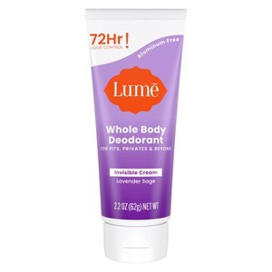Lume Whole Body Women's Deodorant - Invisible Cream Tube - Aluminum Free - Lavender Sage Scent - 2.2oz - 1 of 4