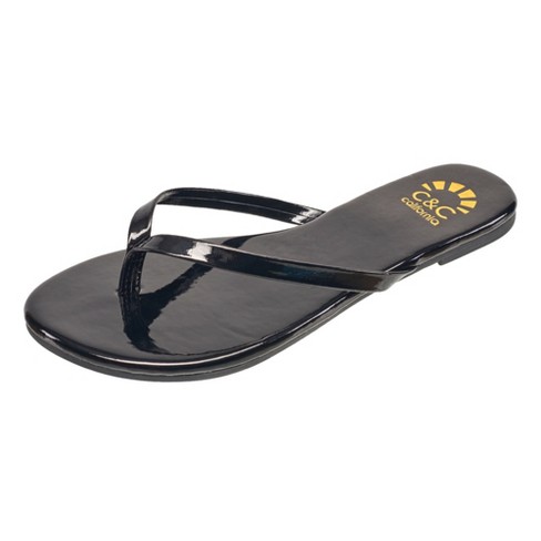 C&c California Women's Flip Flops - Slip On Flat Sandals In Black Size ...