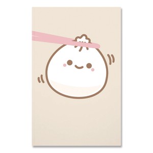 Denik Smoko Lil B Dumpling Layflat Notebook - Tan/White/Pink - 8" x 5" - 72 Sheets - 1 of 1