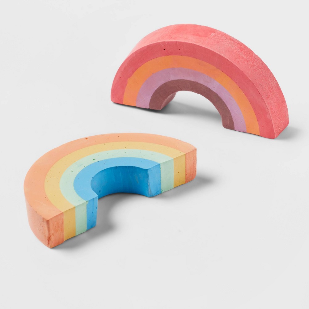 Photos - Accessory Rainbow Sidewalk Chalk 2ct - Sun Squad™