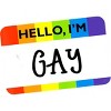 Adult Design By Humans Hello I'm Name Tag Rainbow Pride By MINHMINH T-Shirt - 2 of 2