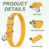 Unique Bargains Dog Collar with Bell Adjustable Buckle PU Leather Dog Collars - 3 of 4