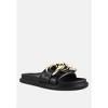 Onyx Metal Chain Slider Flats Women - 3 of 4
