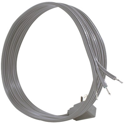 Certified 15-Amp Gray Appliance Power Cord with Right-Angle Plug, 5 Feet